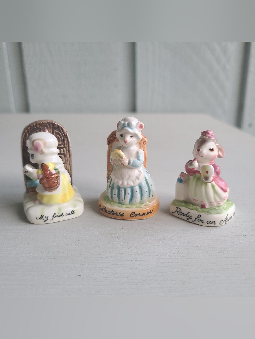 Vintage Avon Small Treasures Figurine Trio